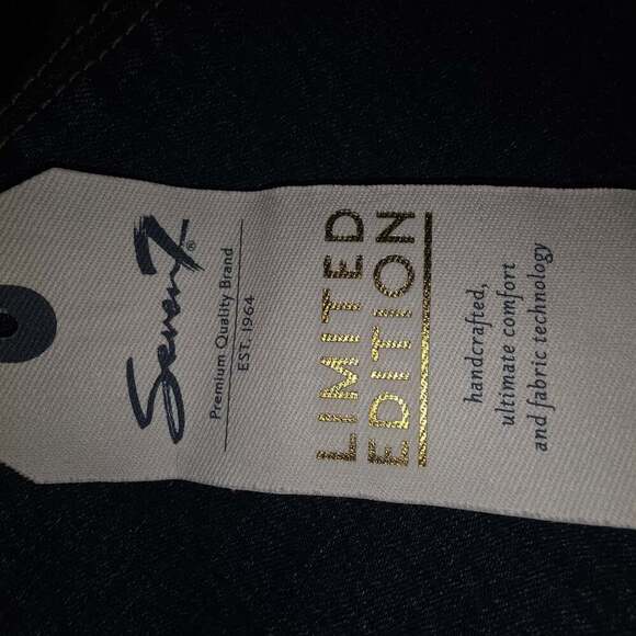 SEVEN 7 of all Man Kind Wide Leg Center Stitch Jeans Mid Rise Dark Wash size 28 - Picture 6 of 10